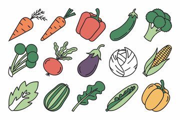 set of vegetables