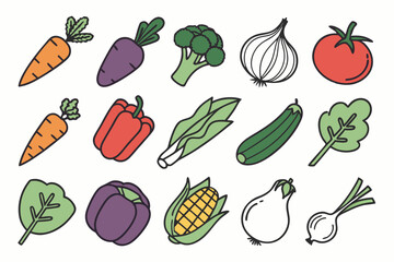 set of vegetables