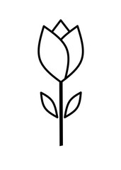 Obraz premium tulip flower icon vector on white background