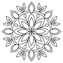 Hand-Drawn Mandala Pattern Illustration in Vector Format 02