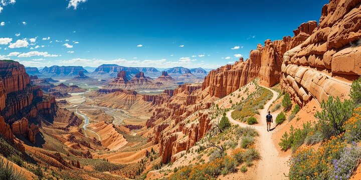 Sandstone Hoodoos and Winding Trail