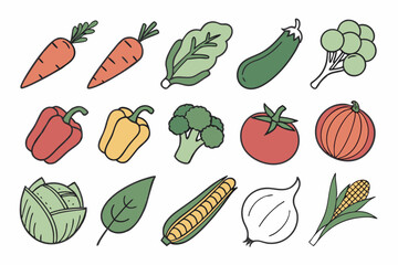 set of vegetables