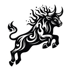 Tribal Fire Horse Illustration