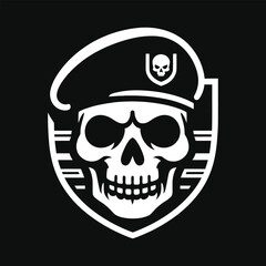 Fototapeta premium military skull and crossbones