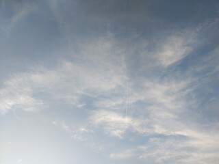 Blue sky in the evening