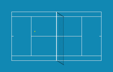 Big Tennis Court Top View