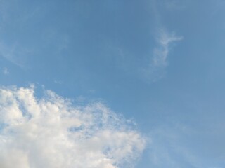 Blue sky in the evening