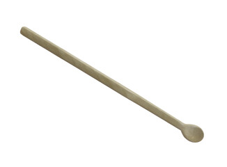 Watercolor painting of a single drumstick on transparent background.