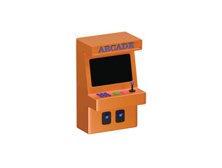 arcade machine icon 3d illustration render