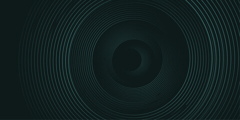 3d background with circular line shapes | Modern creative background template for banner, flyer, card, presentation, corporate, decoration, greeting, packaging, with dark teal color