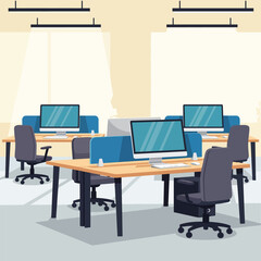 modern office space. vector illustration