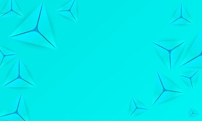 Presentation background with triangle shapes | Modern creative background template for banner, flyer, card, presentation, corporate, decoration, greeting, packaging, with cyan color