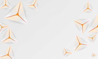 Presentation background with triangle shapes | Modern creative background template for banner, flyer, card, presentation, corporate, decoration, greeting, packaging, with orange color
