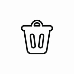 garbage waste bin icon sign vector