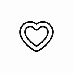 heart stamp icon sign vector