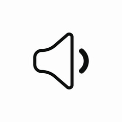low audio media icon sign vector