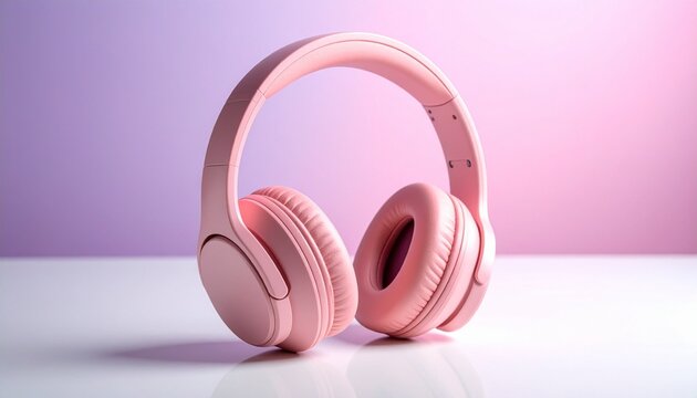 pink headphones