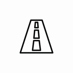 road lane icon sign vector