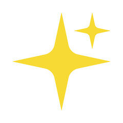 Obraz premium Yellow Sparkle Duo Icon – Shine Effect