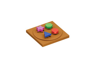 block game icon 3d illustration render