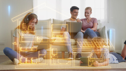 Smart home automation with IoT intelligent sustainable eco technology © JR-50