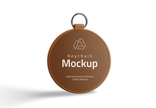 Round Key Chain Mockup