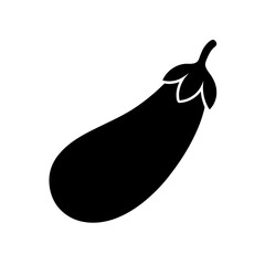 Eggplant Icon Vector with Flat and Clean Isolated Style