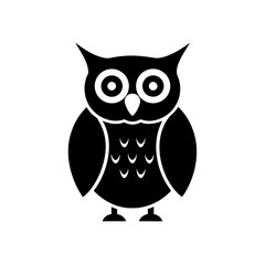 Forest Owl Icon Vector with Flat and Clean Isolated Style
