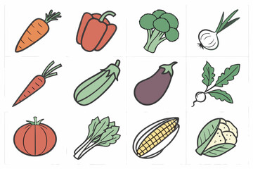 set of vegetables