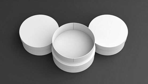 Multi Tier Cake Box With Internal Support Layers On Black