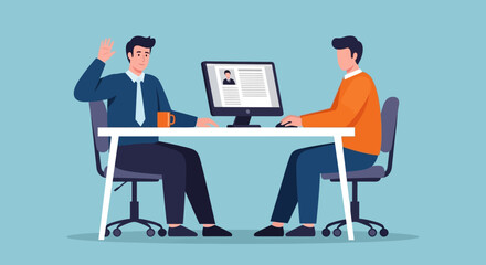 Job Interview Process Candidate and Interviewer Discussion,  Assessment, and Selection