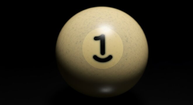 The One Ball: A Close-Up of a Classic Billiard Ball