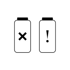 Battery Status Indicator Outline Icons