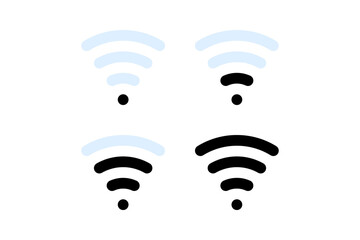 Wifi Hotspot Signal Strength Outline Icons