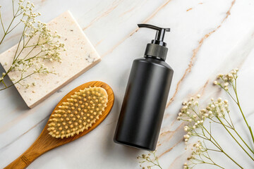 Fototapeta premium Elegant Skincare Set with Brush and Soap
