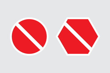 Prohibition No Entry Stop Sign Icons