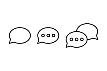 Speech Bubble Chat Outline Icons