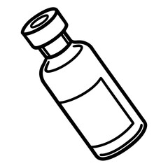 Clean Syringe & Vial Line Art