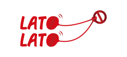 Illustration lato lato toys (cracked ball) vector design, Indonesian traditional game for logo, icon etc. © Aswar