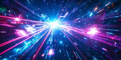 Hypnotic Nebula Vibrant Cosmic Background