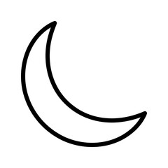 Crescent Moon Night Outline Icon