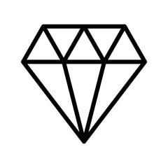 Diamond Gemstone Jewel Outline Icon