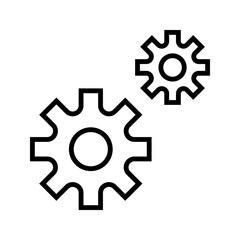 Gears Settings Cogwheels Outline Icons