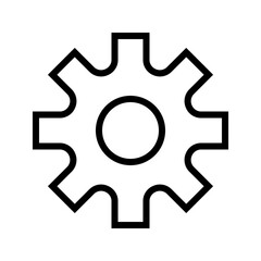 Settings Gear Cogwheel Outline Icon
