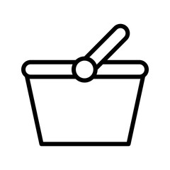 Shopping Basket Empty Outline Icon