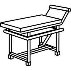 Clinic Table Outline Vector