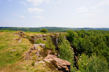 At the top of Bole Hill quarry, near Hope in Derbyshire