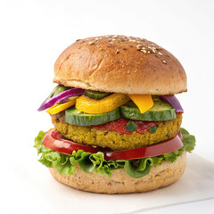 hamburger on a white background