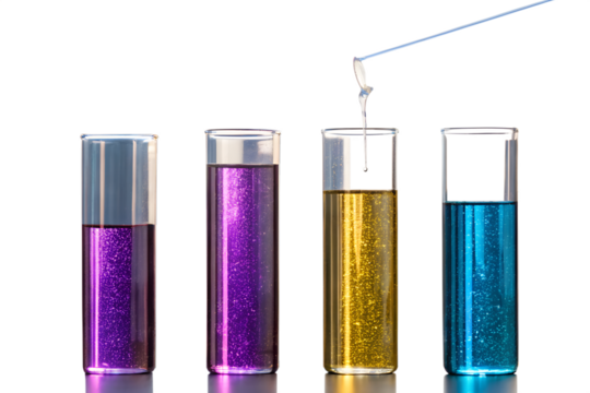 Colorful Liquids in Test Tubes A Science Experiment