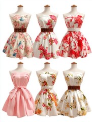 Floral Dresses on Mannequins